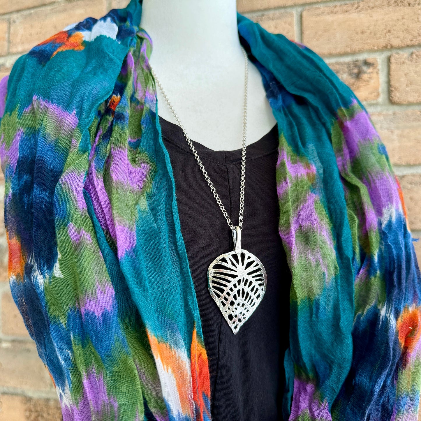 Birch Tree Leaf Necklace