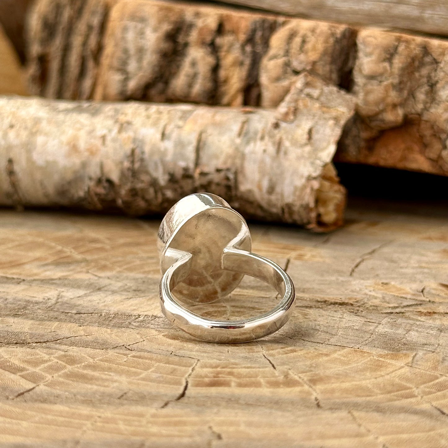 Moonlit Oval Sapphire Ring