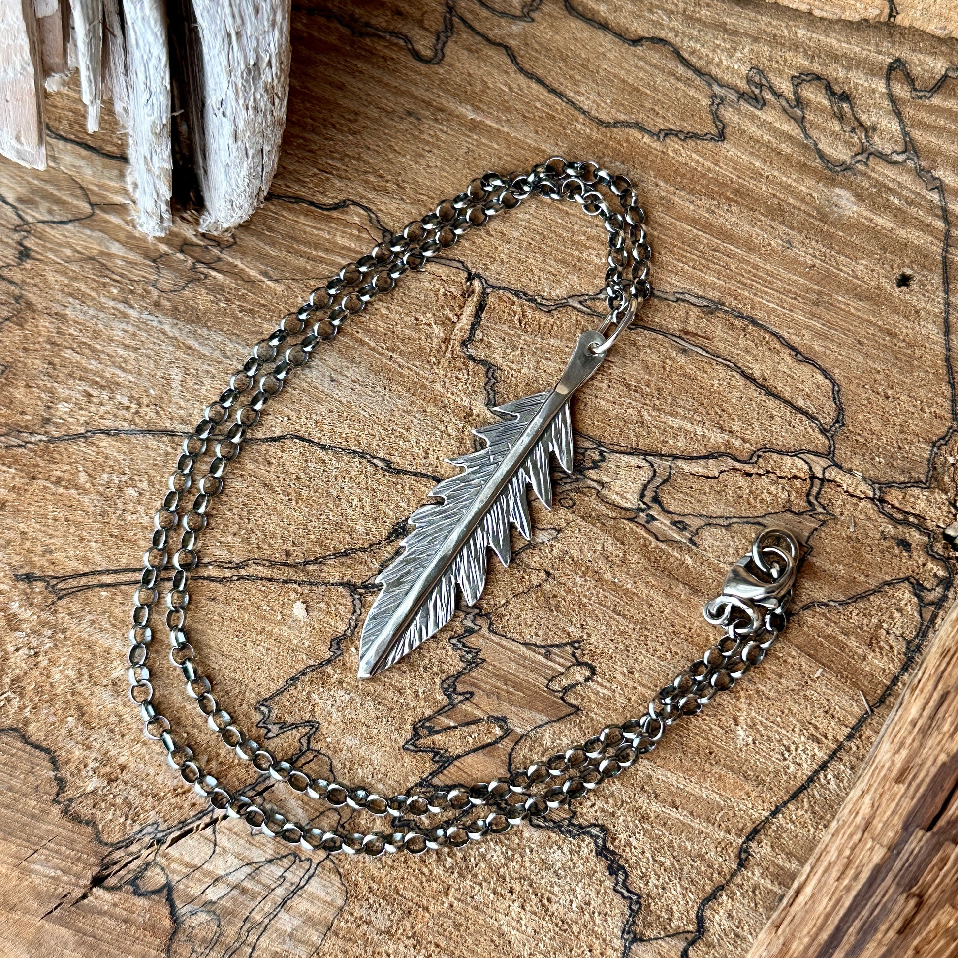 Handmade one of a kind sterling silver necklace