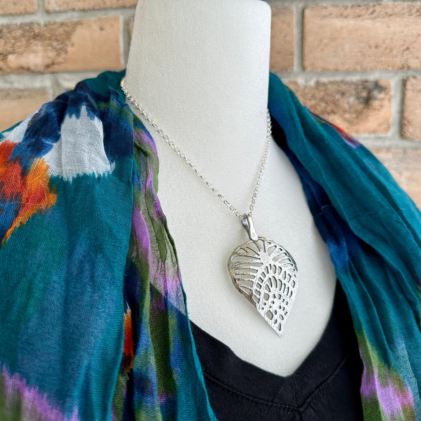 Birch Tree Leaf Necklace