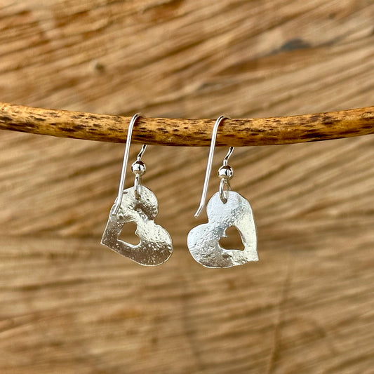 Floating Heart Earrings