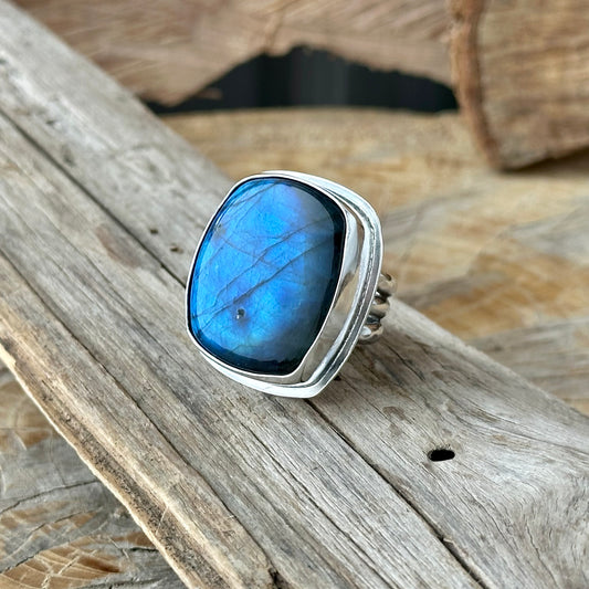 Artisan Labradorite Sterling Silver Ring