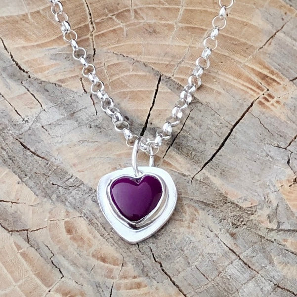 Purple Heart Necklace