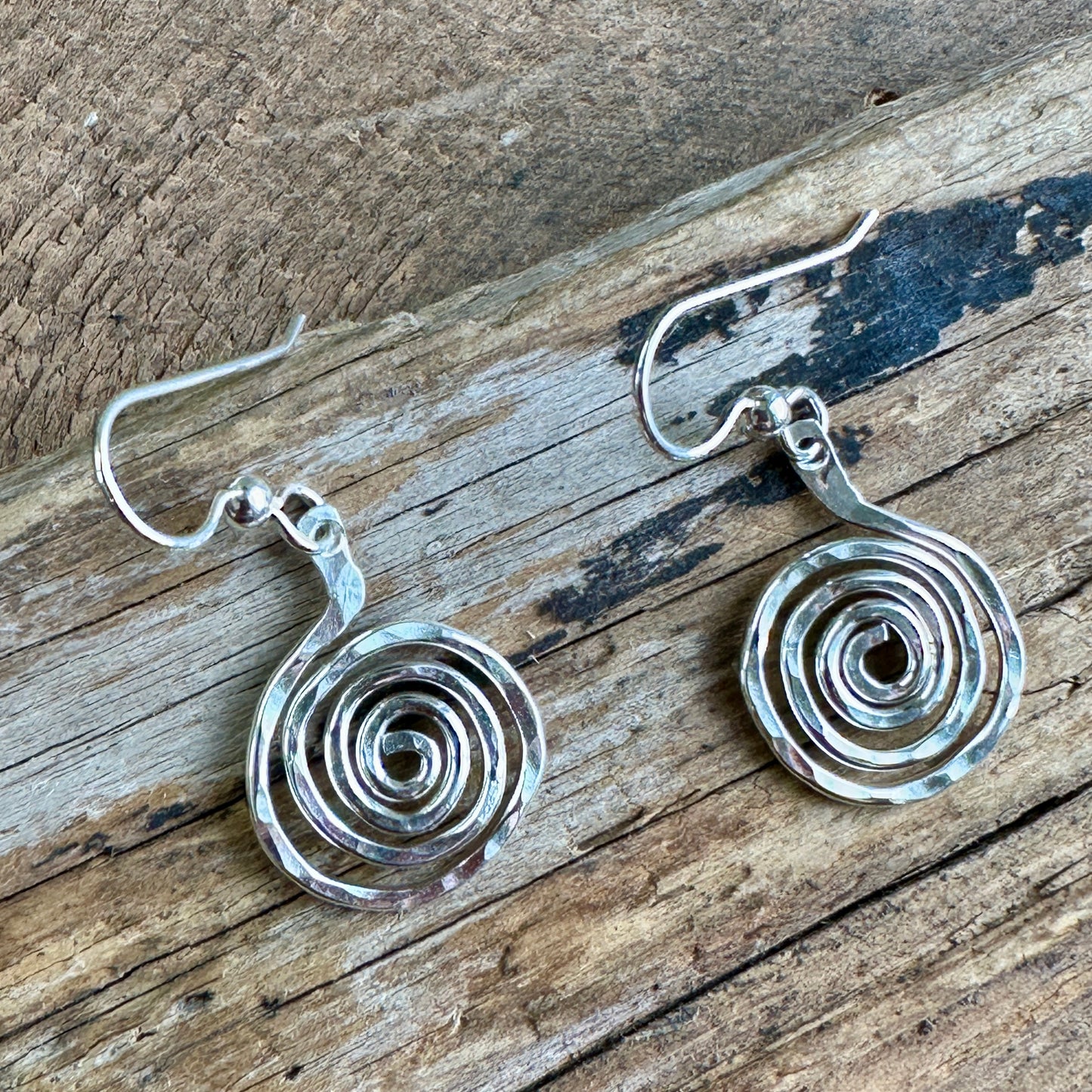 Hammered Swirl Earrings