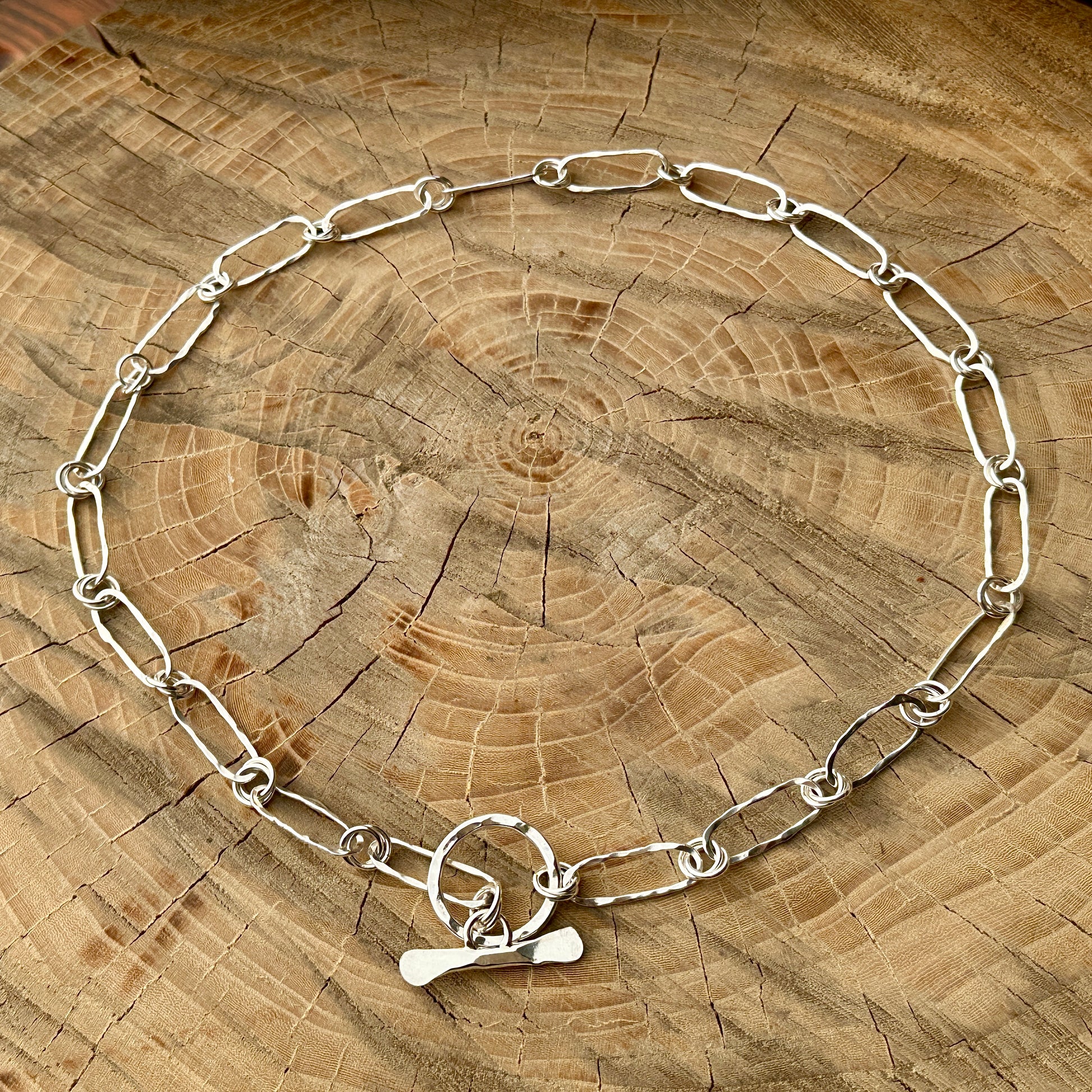 Handmade Sterling Silver Toggle Necklace