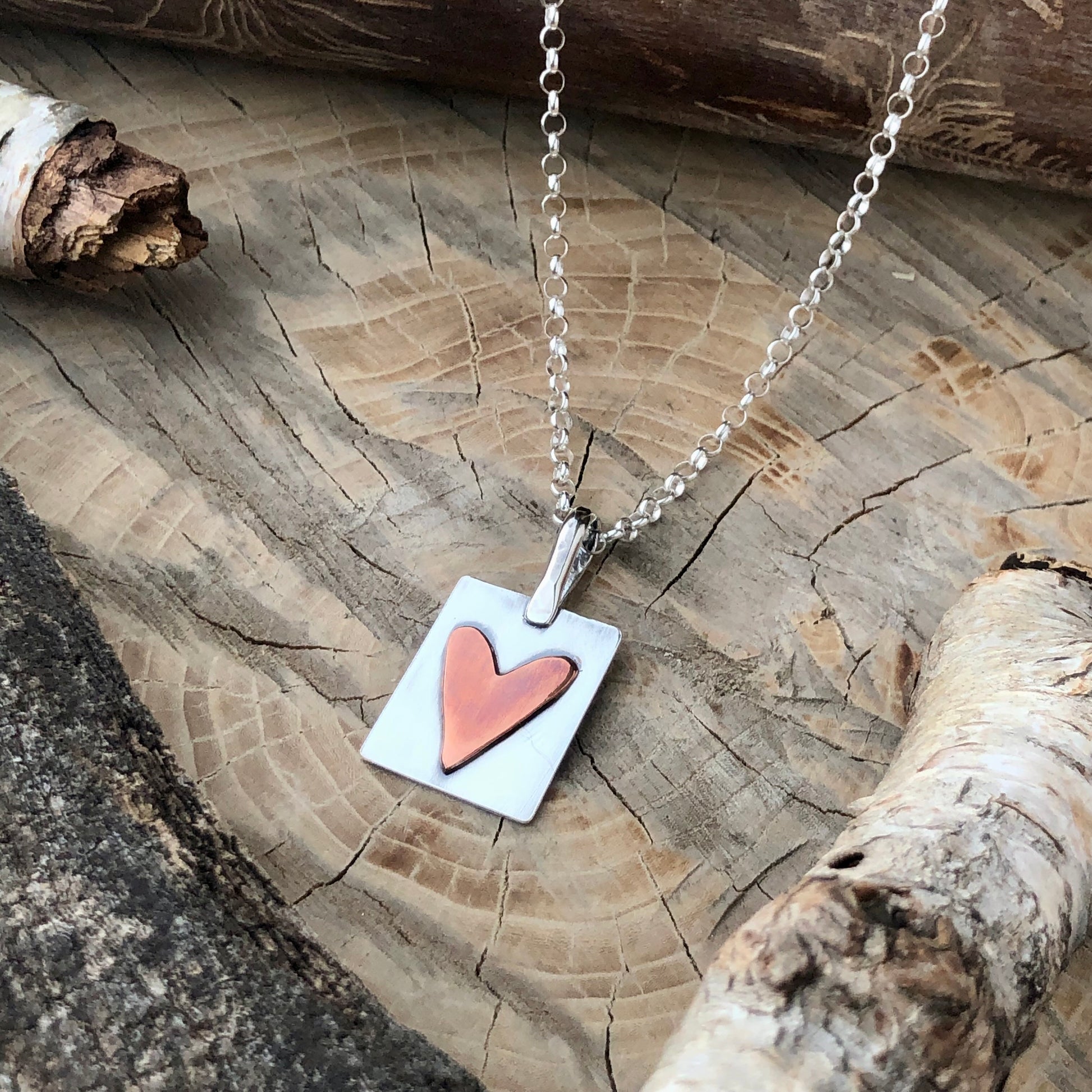 Mixed Metal earth Necklace