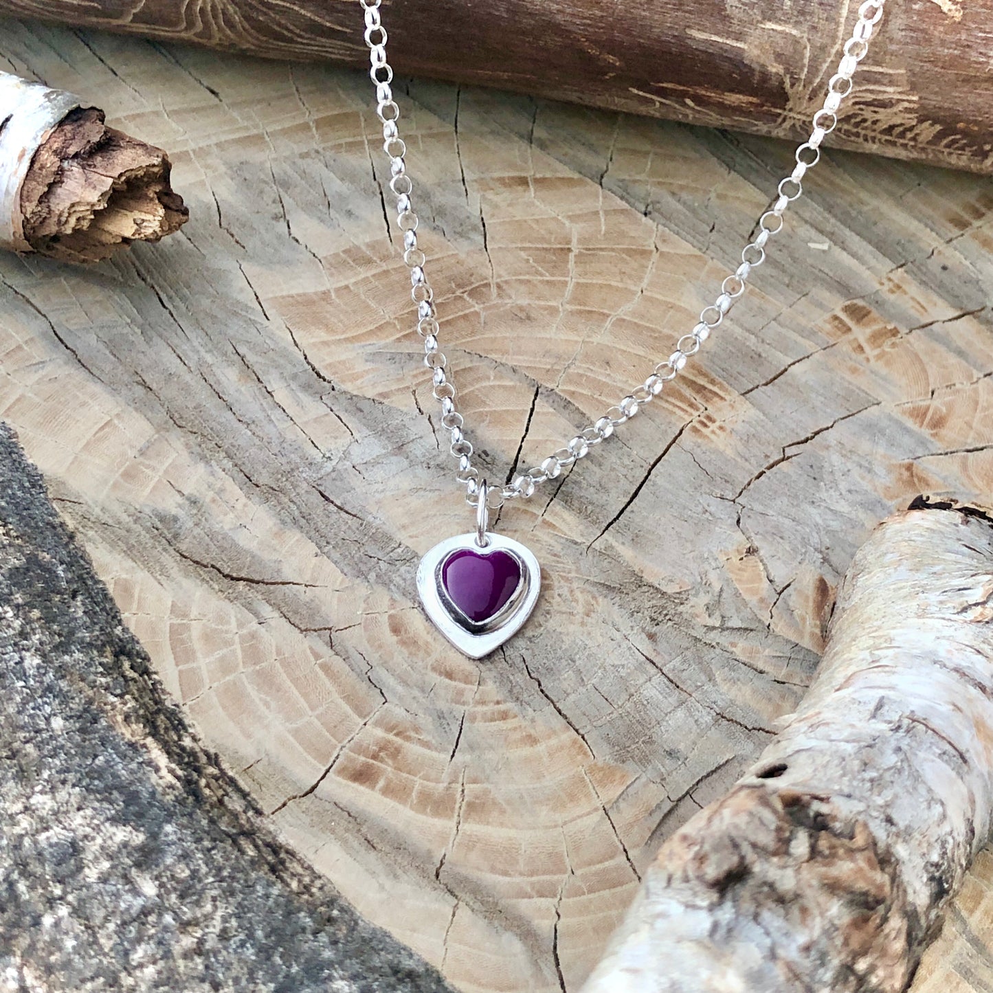 Purple Heart Necklace