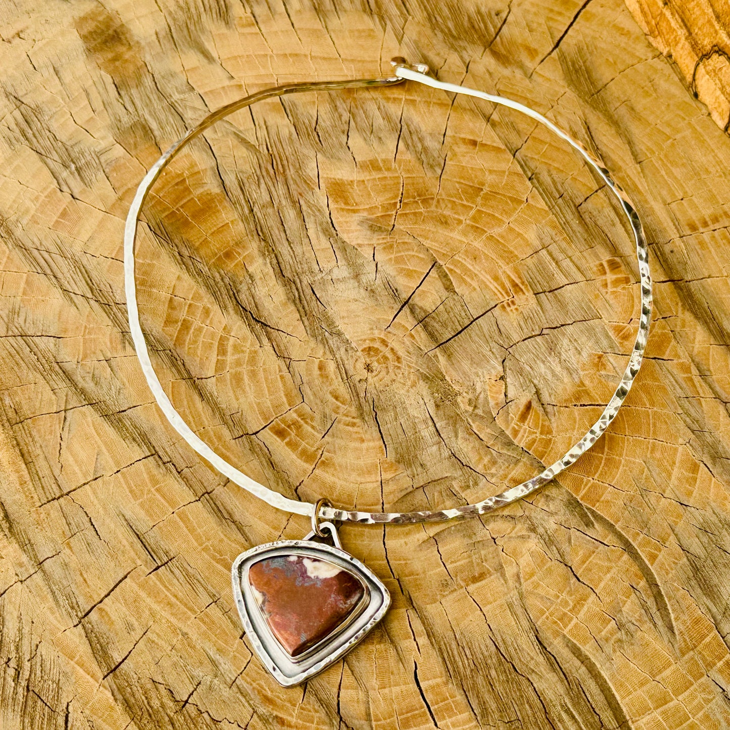 Natural Trillion Copper Stone Pendant