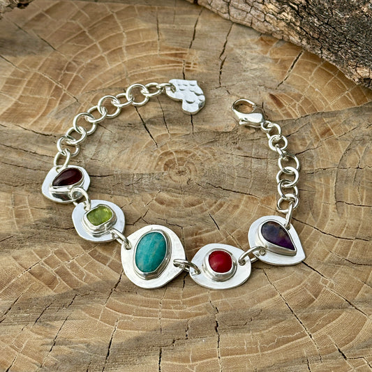 Multi Colour Gemstone Bracelet