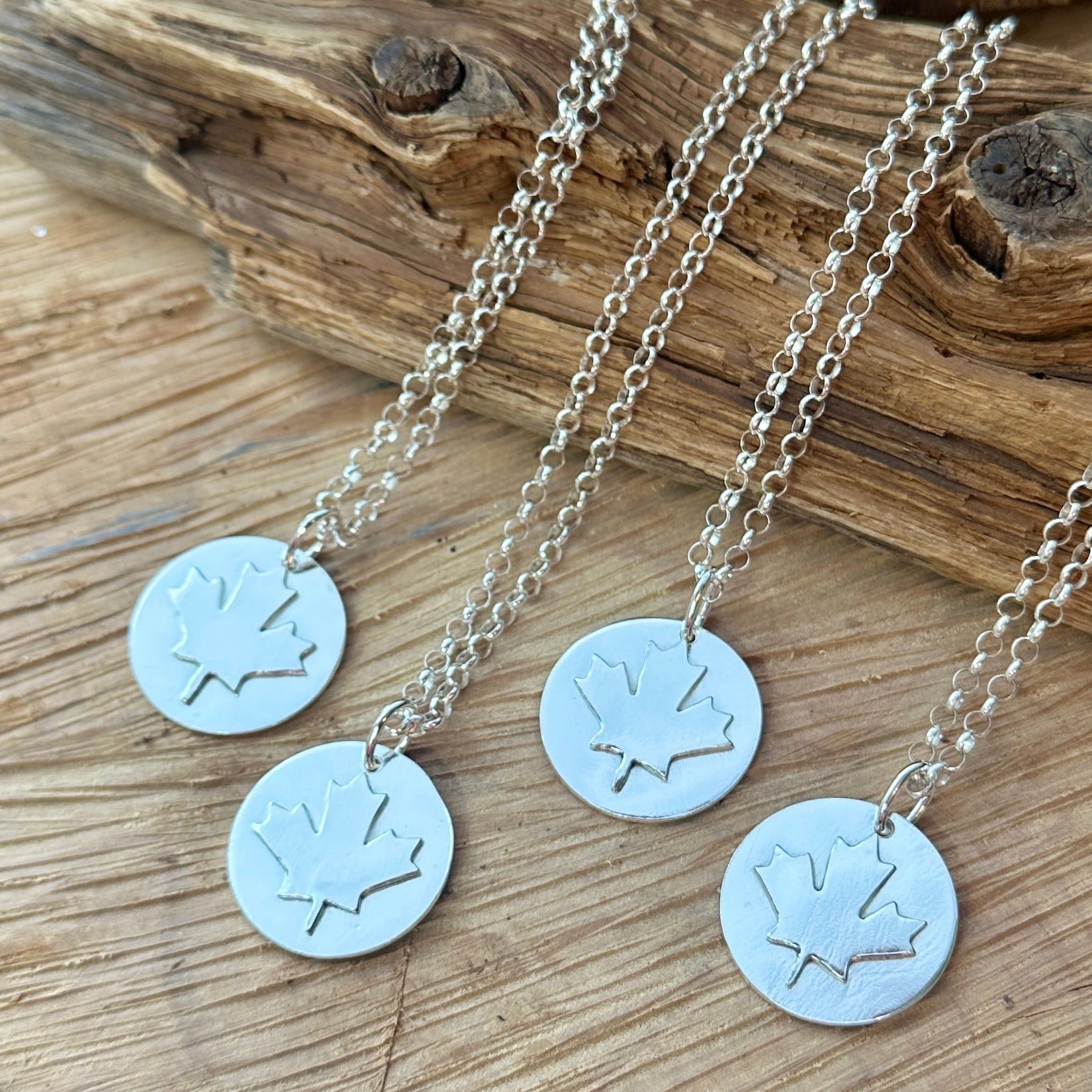 Sterling Silver Maple Leaf Necklace and Jewelry