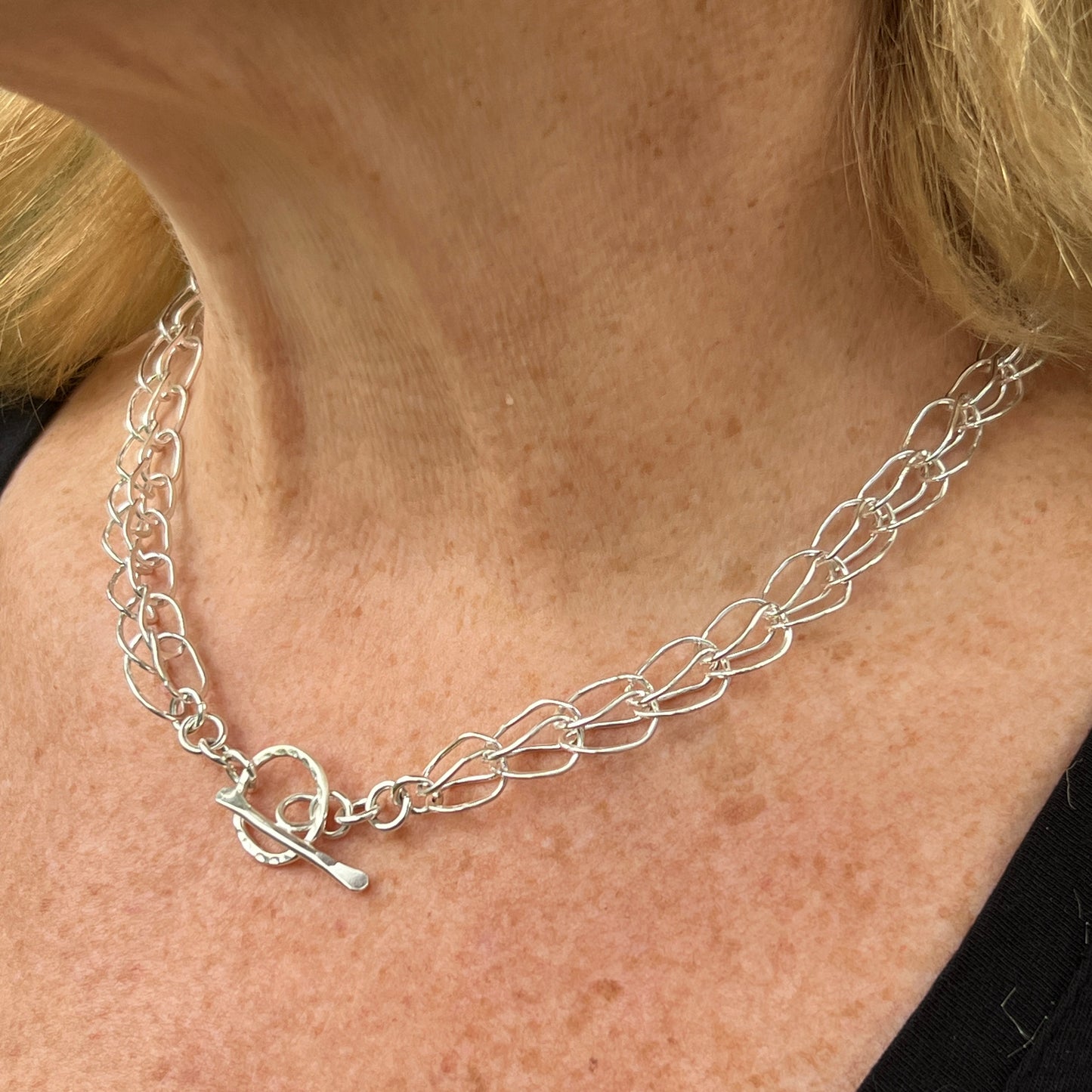 Sterling SIlver Toggle Necklace