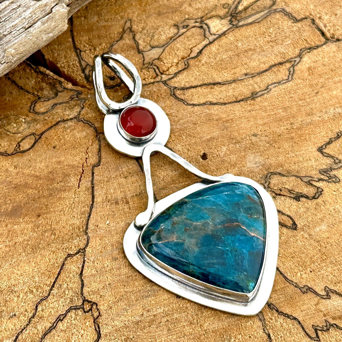 Apatite and Carnelian Pendant