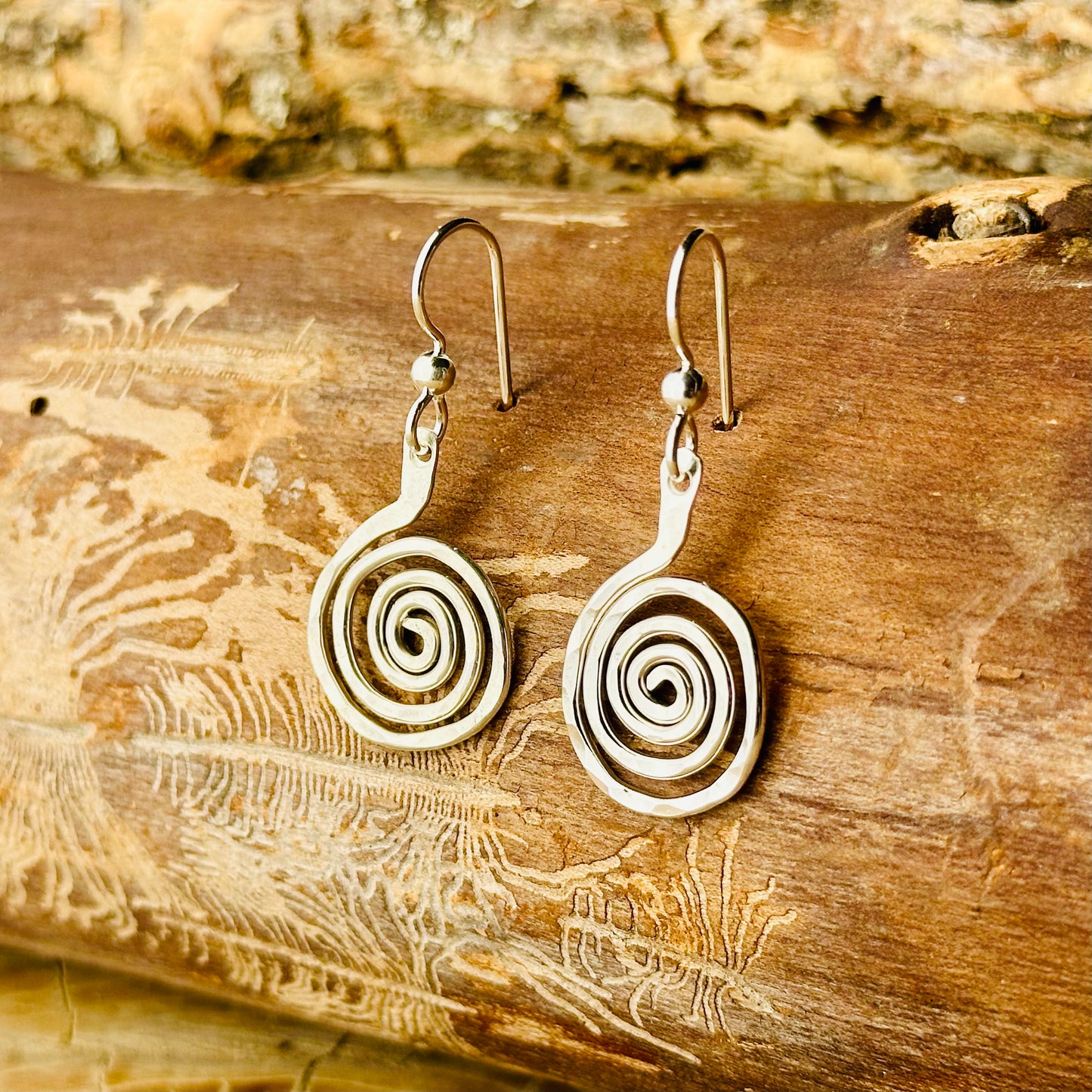 Hammered Swirl Earrings