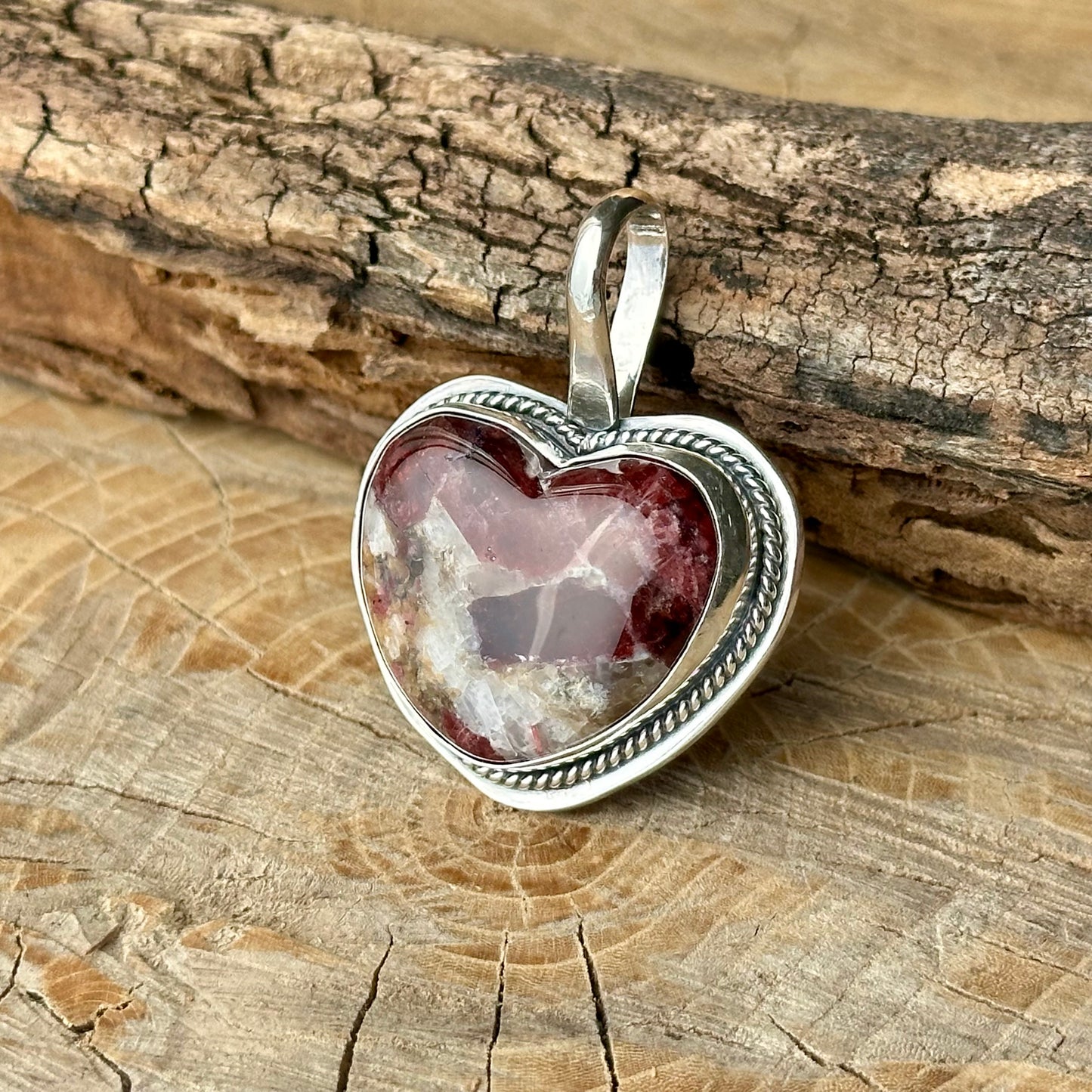 One-of-a-Kind Eudialyte Heart Pendant
