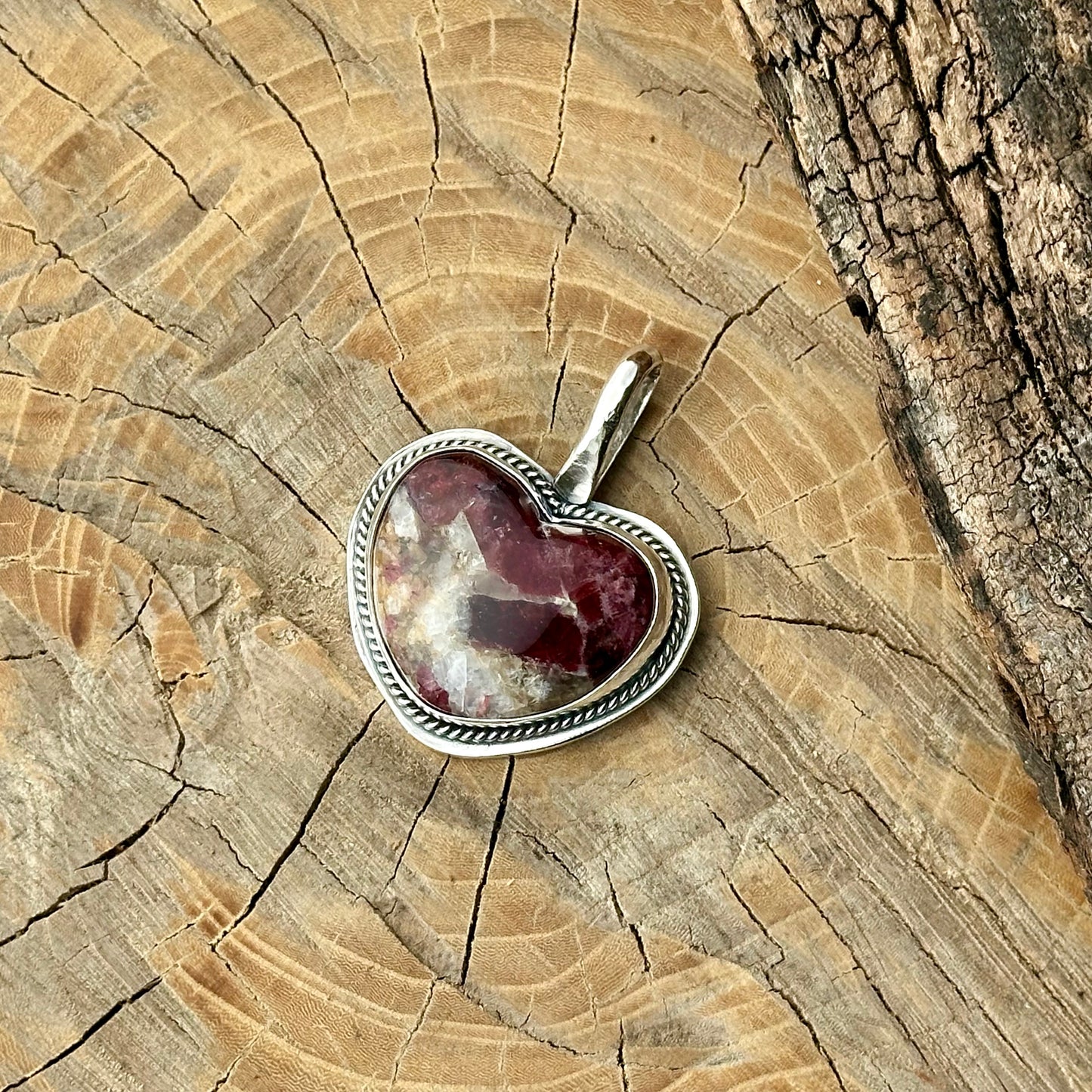 One-of-a-Kind Eudialyte Heart Pendant