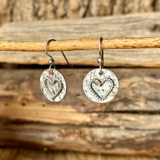 Small Twisted Heart Earrings