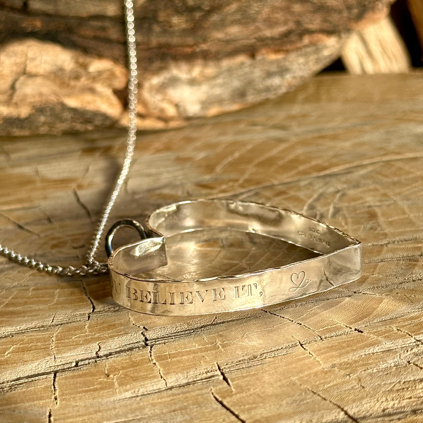 You Can Do It Heart Necklace LG