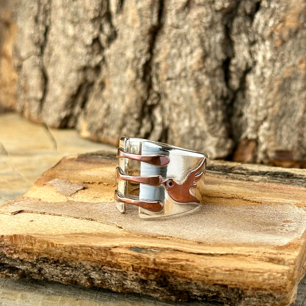 Birds and Flower Ring
