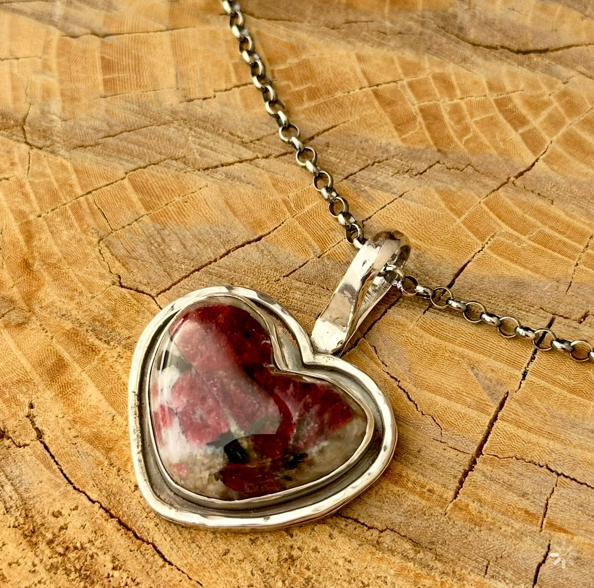 Eudialyte Heart Necklace