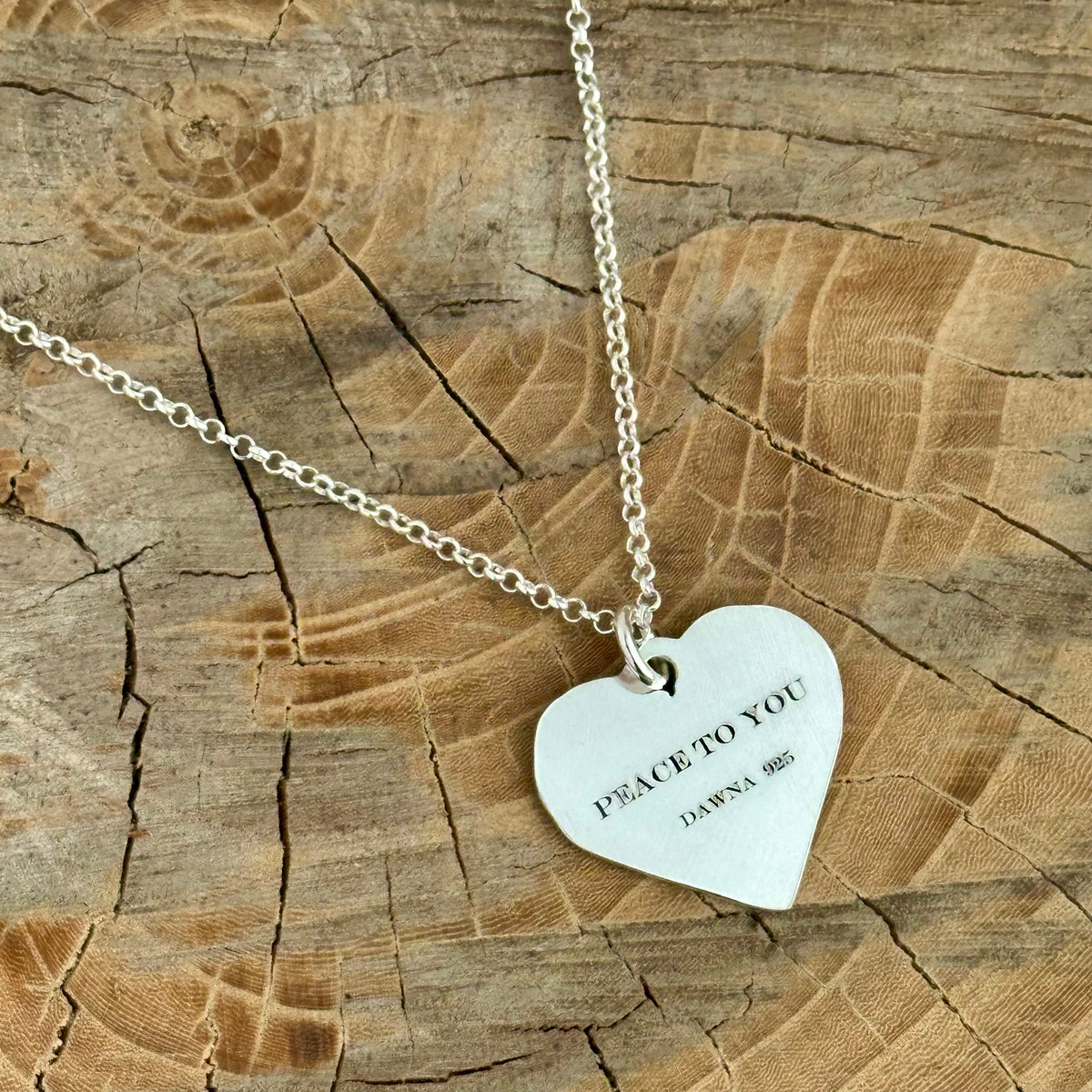 Peace to You Mandala Heart Necklace