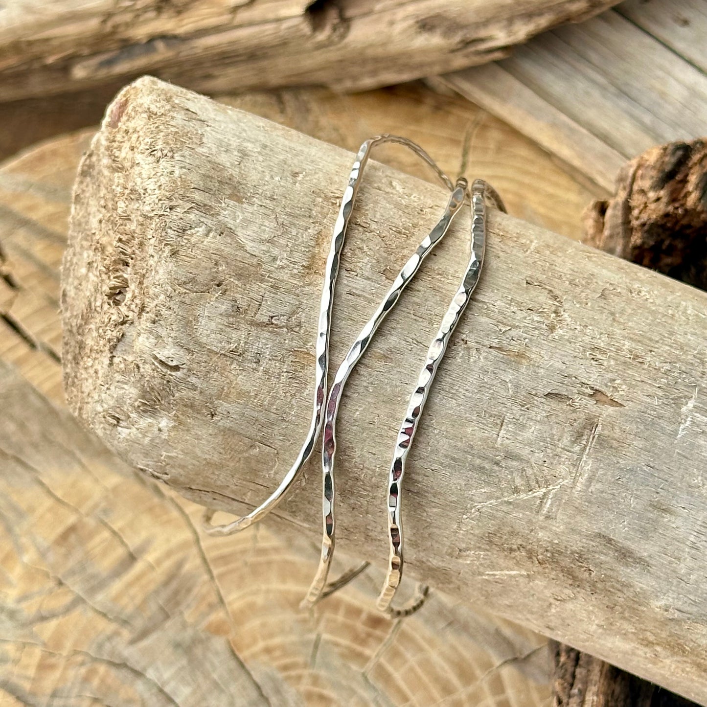 Wavy Bangle Bracelet Set