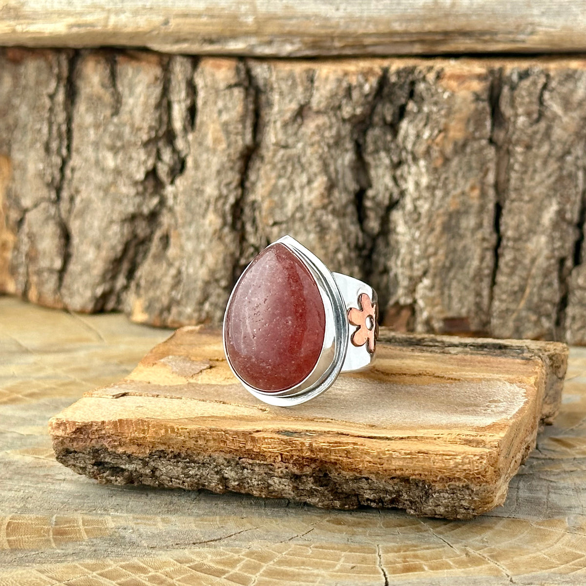 Strawberry Quartz Ring