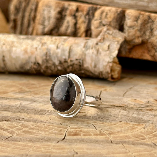 Moonlit Oval Sapphire Ring