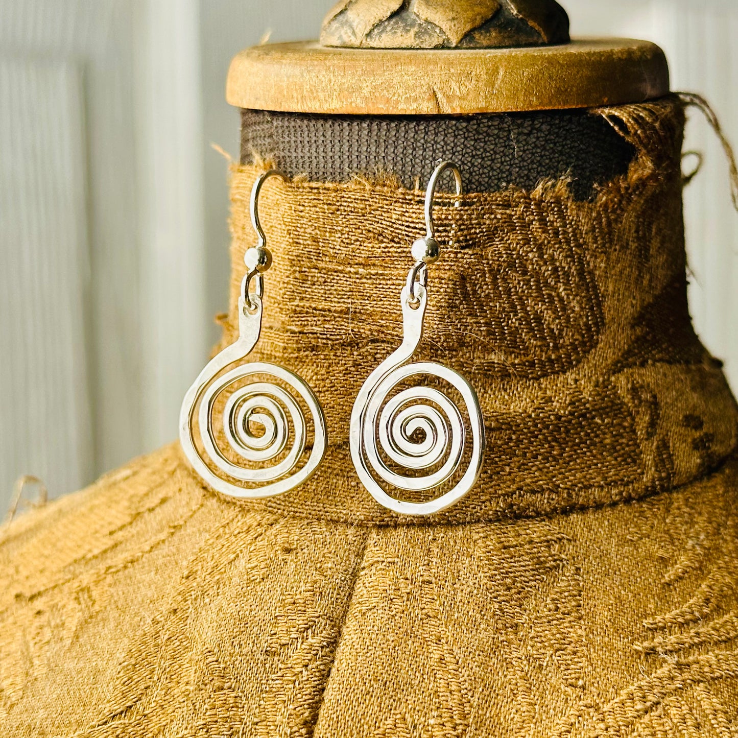 Hammered Swirl Earrings
