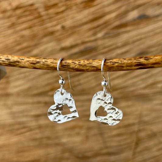 Floating Heart Earrings
