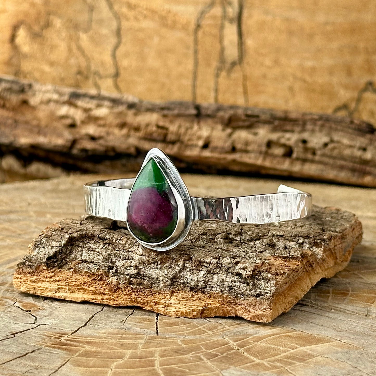 Natural Ruby Bangle Bracelet