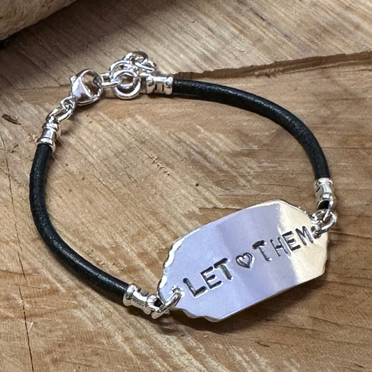 Let Them Leather Bracelet