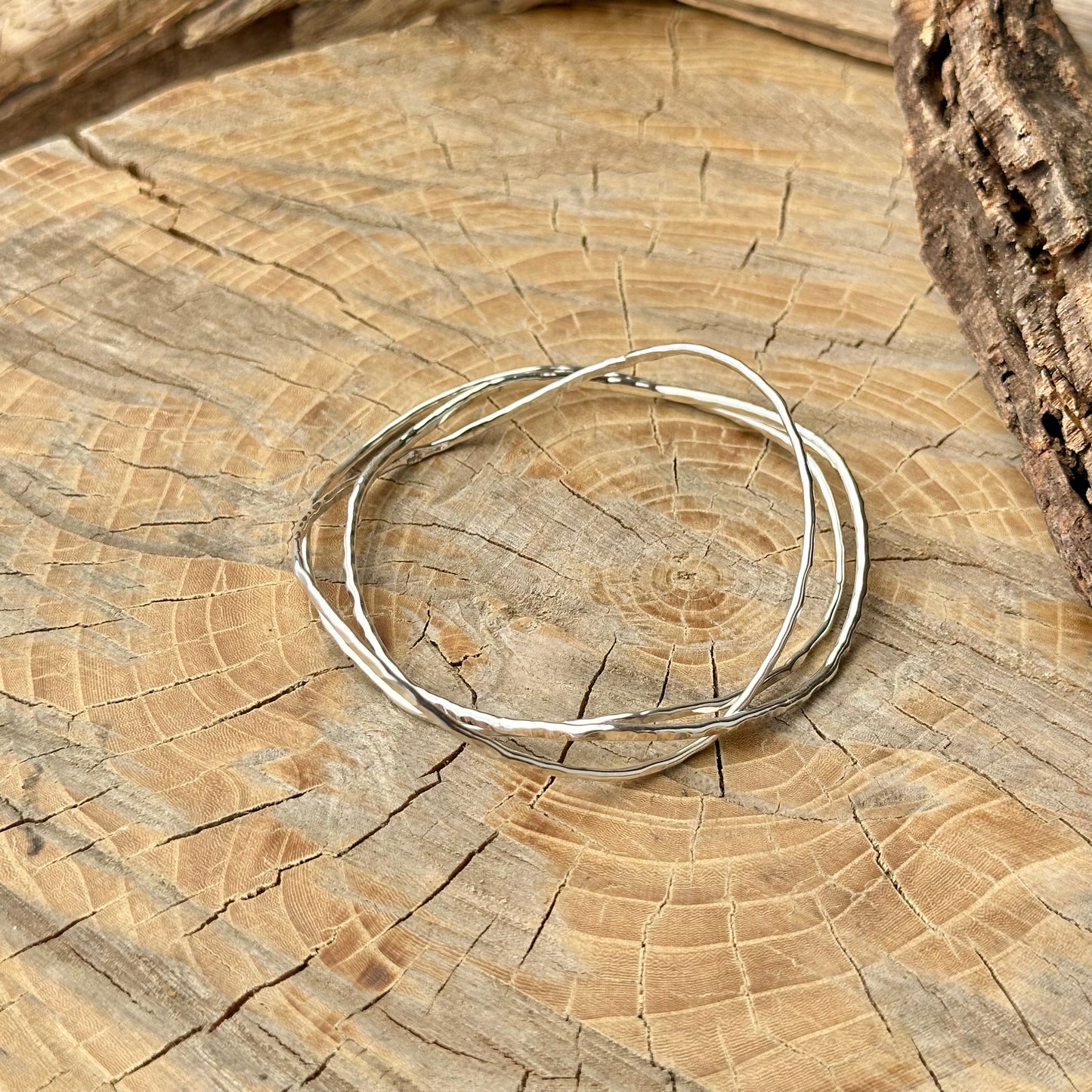 Wavy Bangle Bracelet Set
