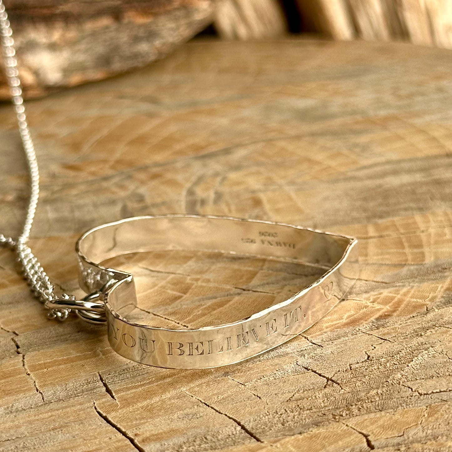 You Can Do It Heart Necklace LG