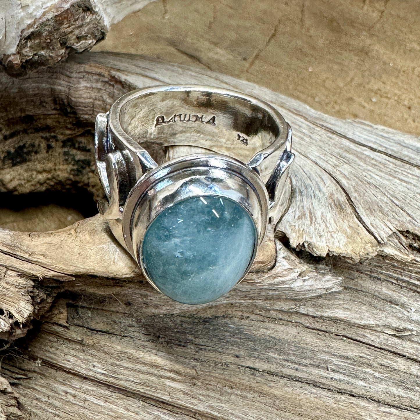 Aquamarine and Ivy Ring