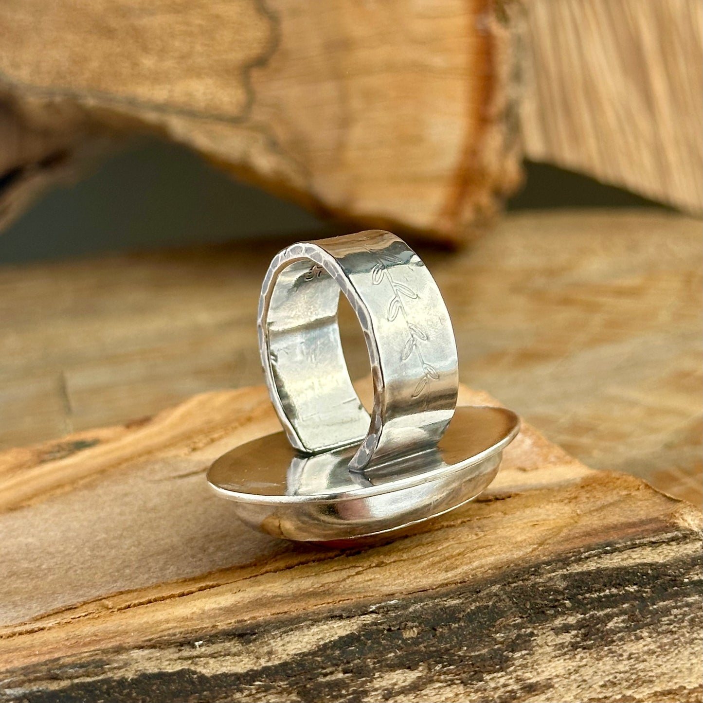 Plume Agate Ring
