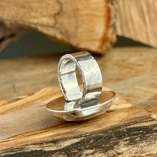 Plume Agate Ring