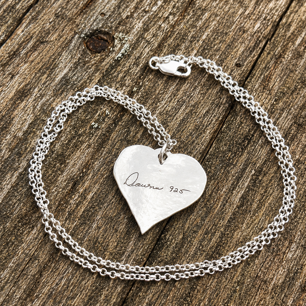 Forever Handwriting Heart Necklace ❤️