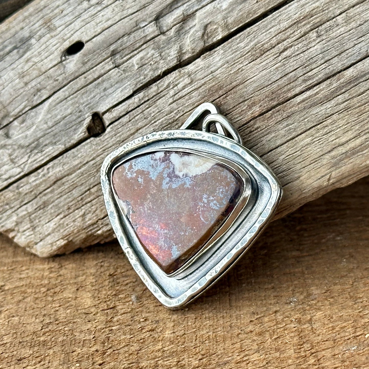 Natural Trillion Copper Stone Pendant