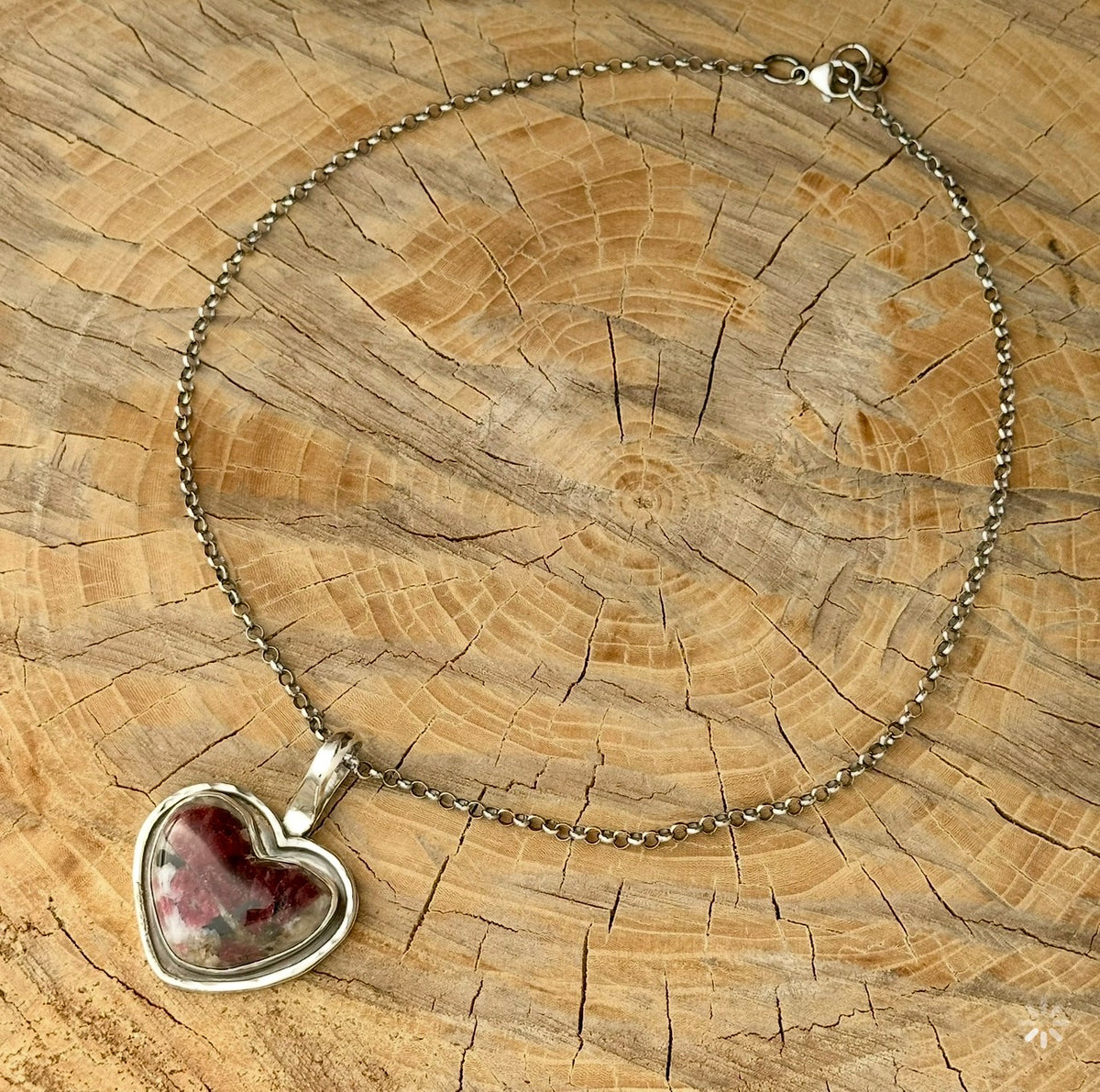 Eudialyte Heart Necklace
