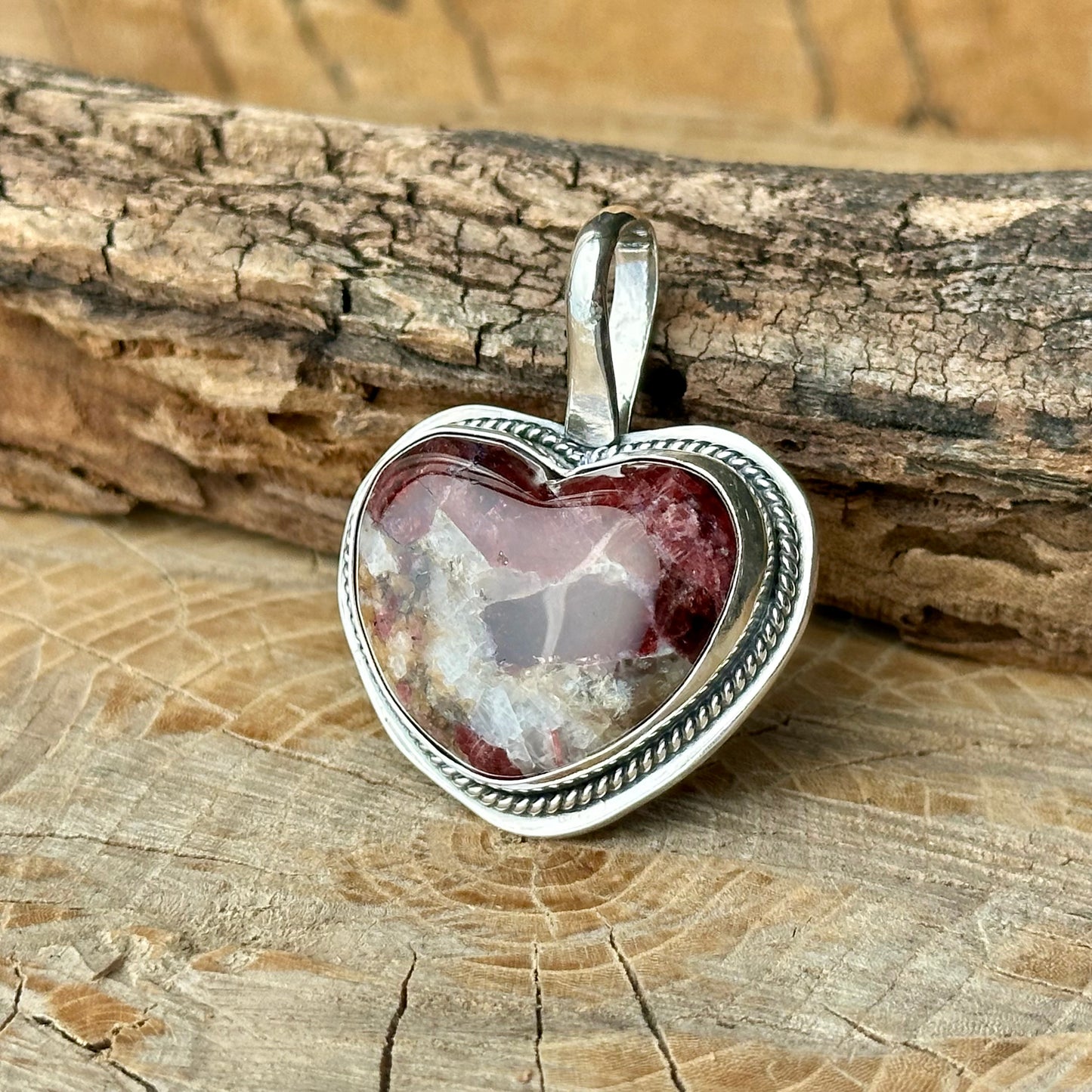 One-of-a-Kind Eudialyte Heart Pendant