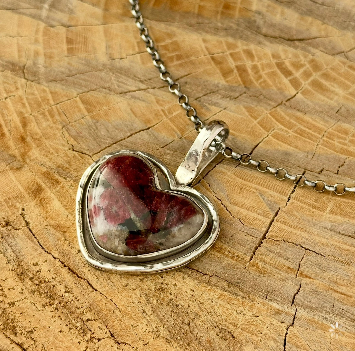 Eudialyte Heart Necklace
