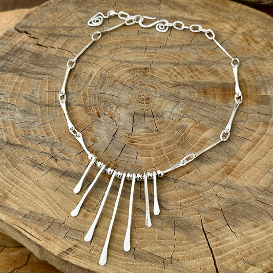 Hammered Sticks Necklace