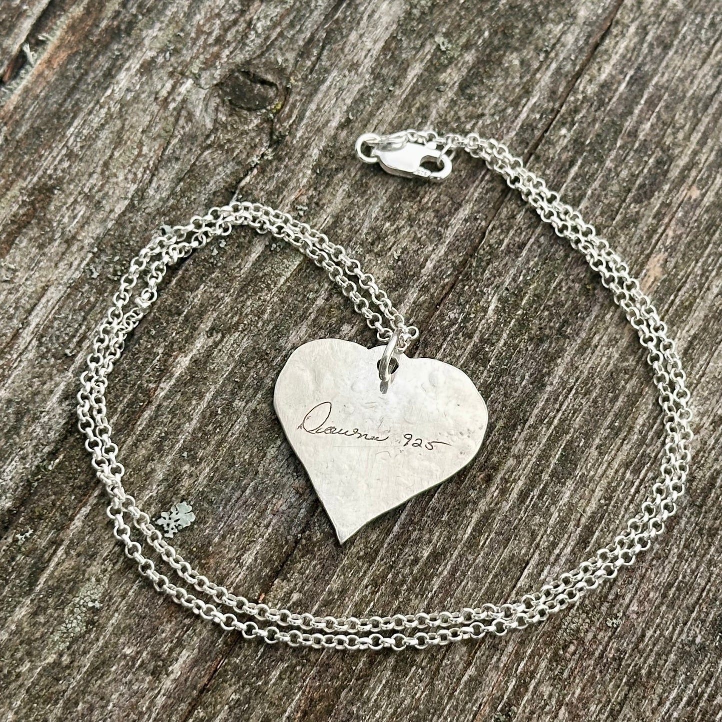 Handwritten Heart Necklace
