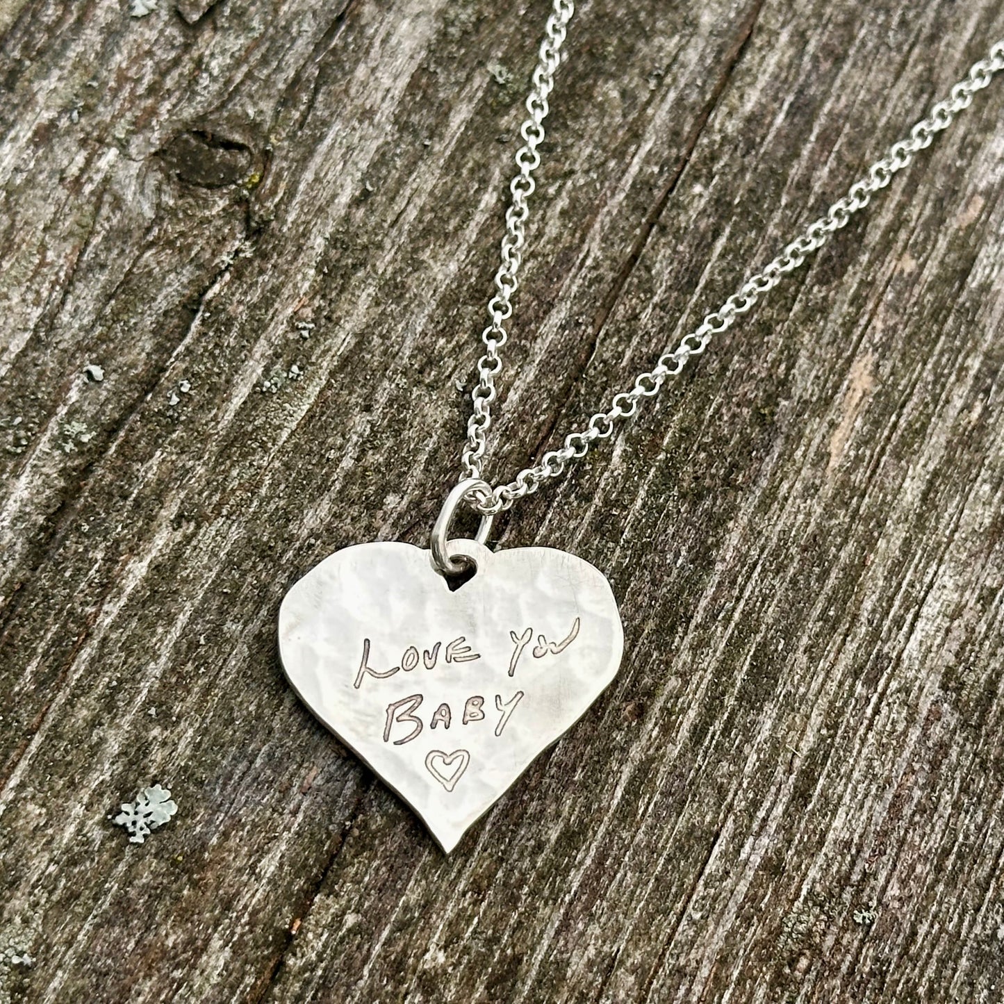 Handwritten Heart Necklace