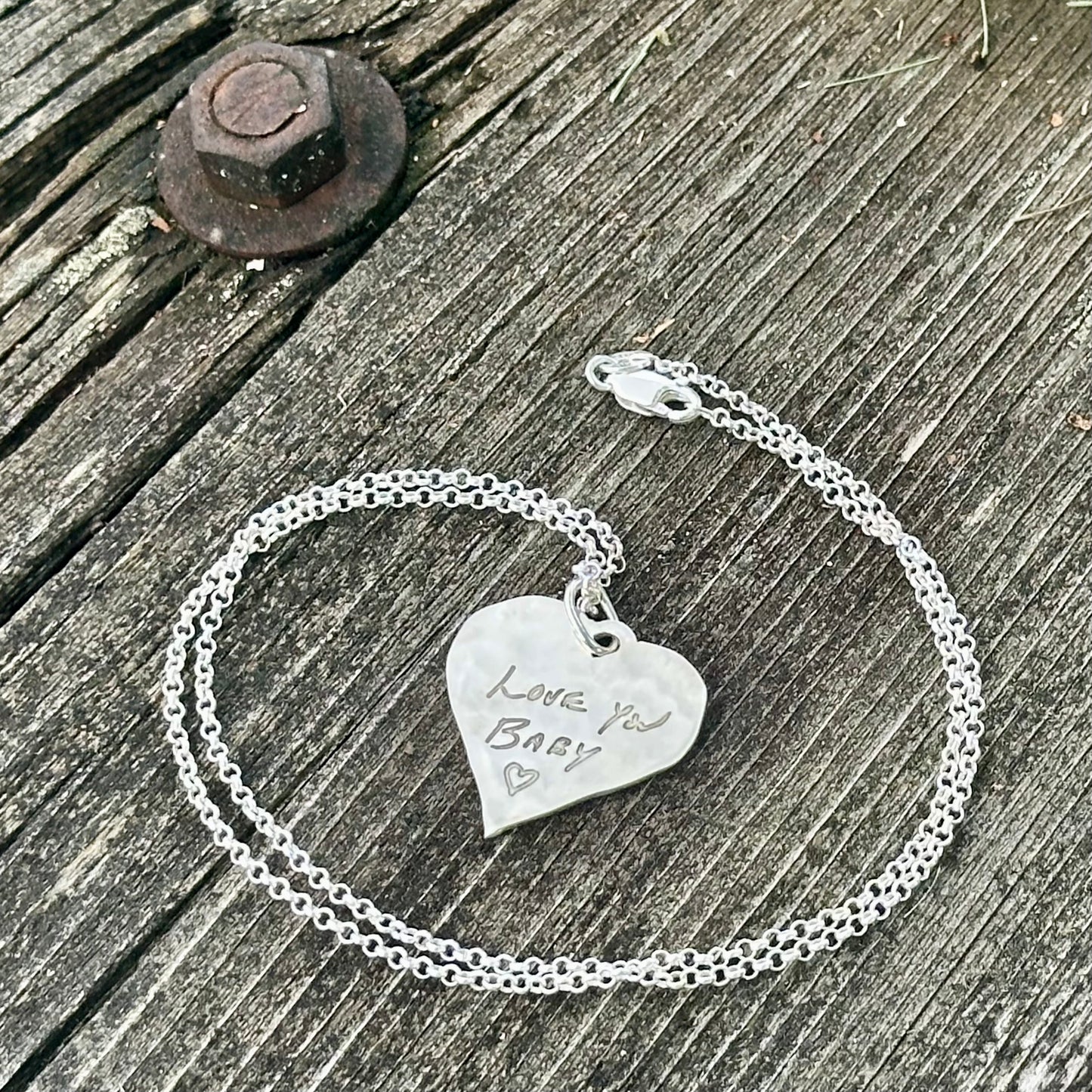Handwritten Heart Necklace