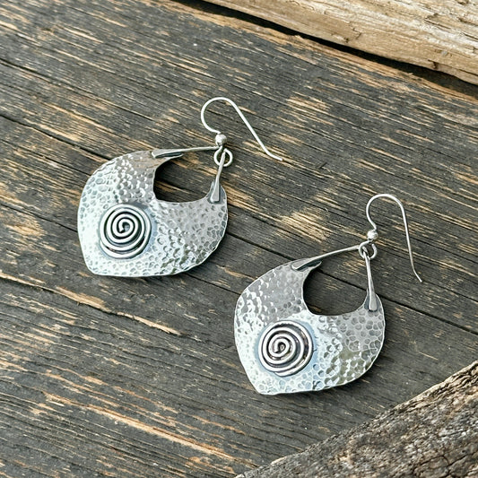 Boho sterling silver earrings
