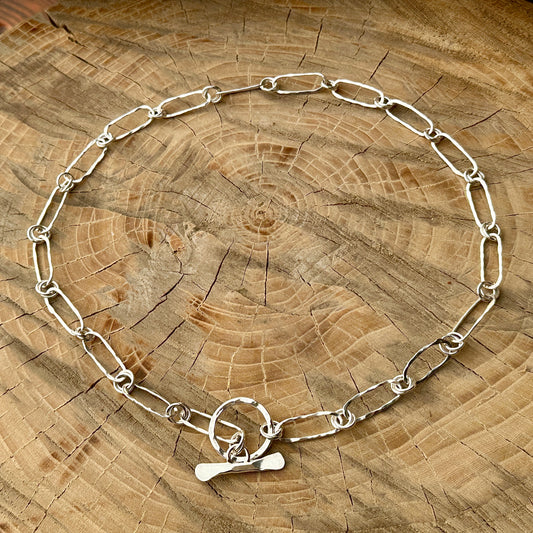Handmade Sterling Silver Toggle Necklace