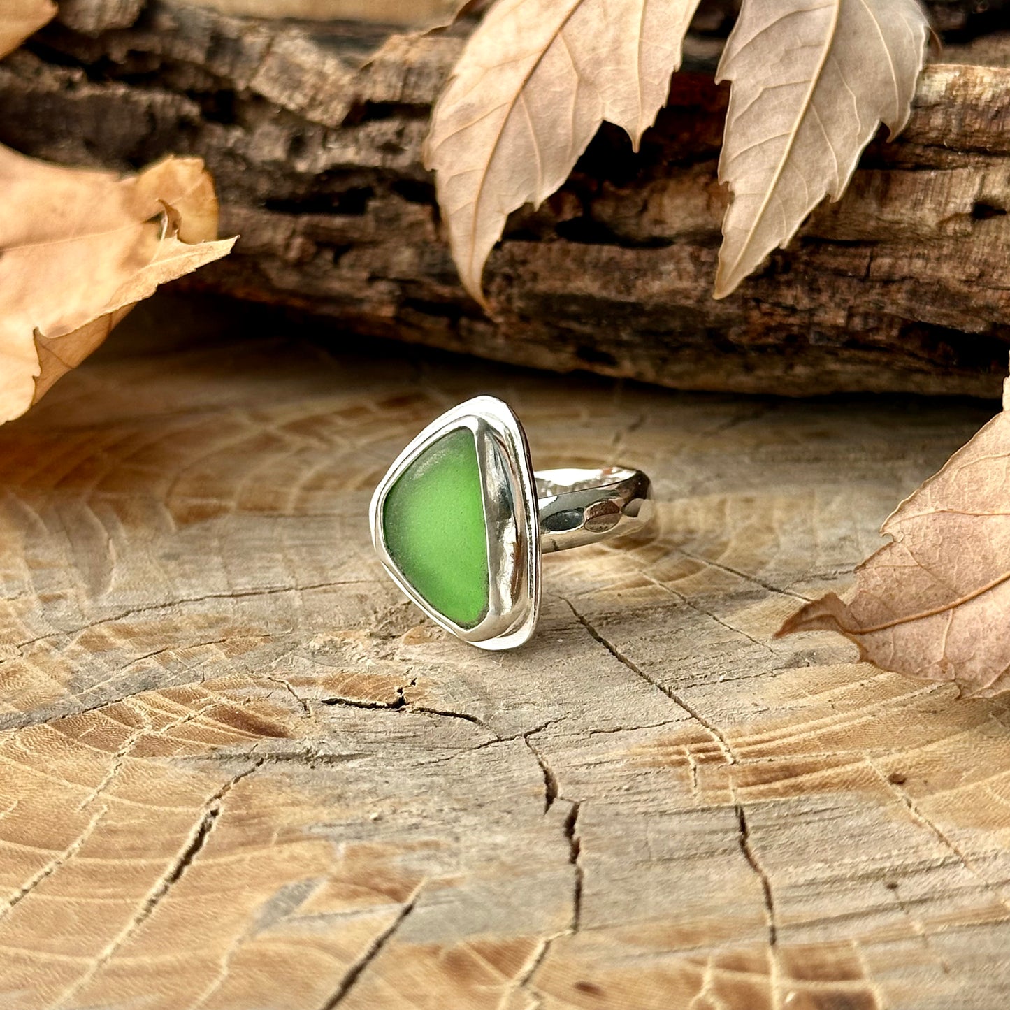 Sea Glass Ring 9-8.5