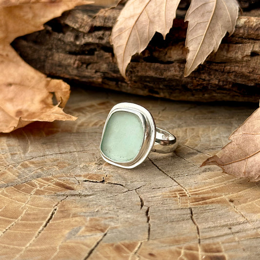 Sea Glass Ring 8- 7.5