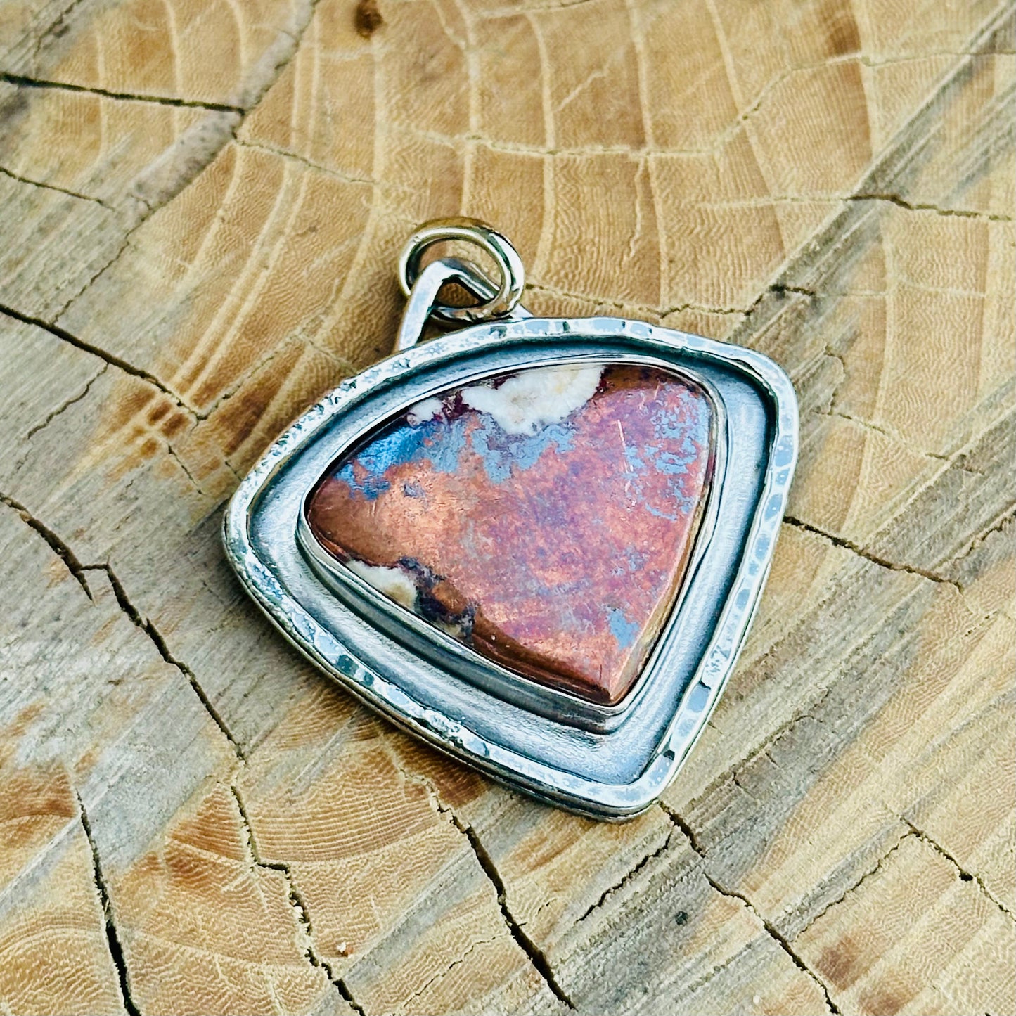 Natural Trillion Copper Stone Pendant